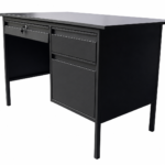 ESCRITORIO SECRETARIAL METAL CON 3 GAVETAS METAL Y TOP MELAMINA 5/8