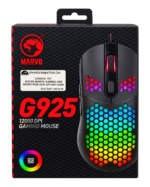 MOUSE MARVO GAMING USB NEGRO RGB G925 DPI 800-12000