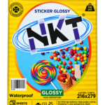 PAPEL FOTOGRAFICO 8.5X11 50HJS GLOSSY 115GR CON ADHESIVO NKT